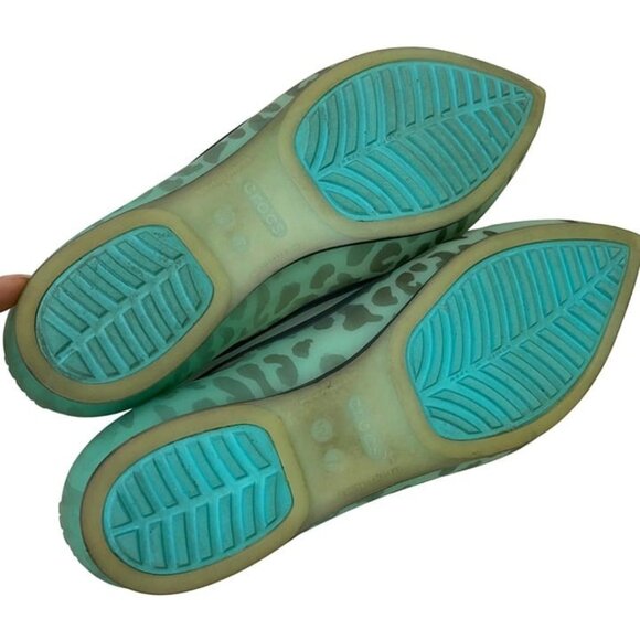 Crocs 203137 Rio Leopard Fade Ballet Flats Pointed Toe Animal Print Size 7 - Picture 8 of 10